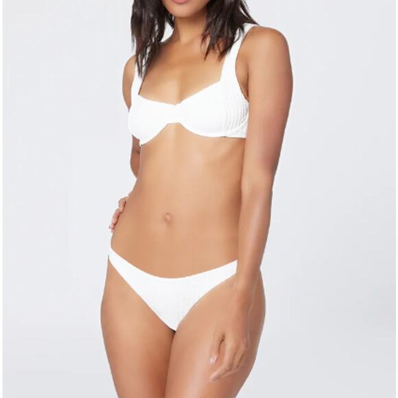 L*Space Textured Camacho Bikini Bottom Classic In Cream S - Picture 11 of 11